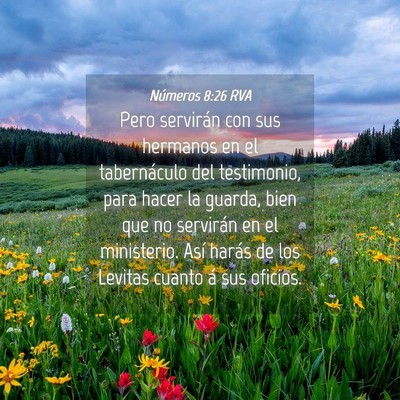 Picture 04 - Números 8:26 RVA - Pero servirán con sus hermanos en el - Bible Verse Picture