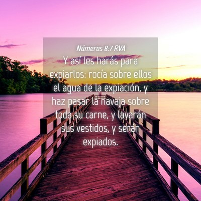 Picture 04 - Números 8:7 RVA - Y así les harás para expiarlos: rocía sobre - Bible Verse Picture