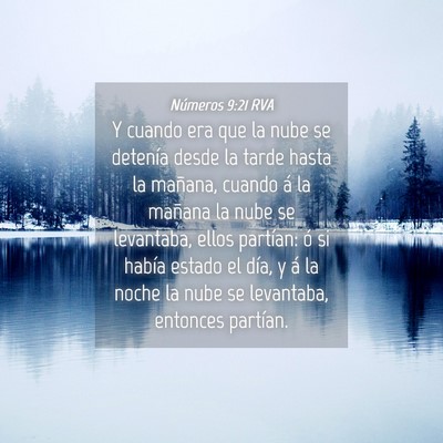Picture 04 - Números 9:21 RVA - Y cuando era que la nube se detenía desde la - Bible Verse Picture