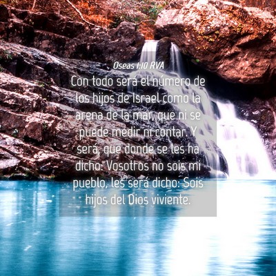 Picture 04 - Oseas 1:10 RVA - Con todo será el número de los hijos de Israel - Bible Verse Picture