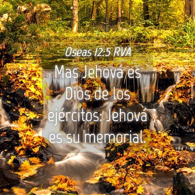 Picture 04 - Oseas 12:5 RVA - Mas Jehová es Dios de los ejércitos: Jehová es - Bible Verse Picture
