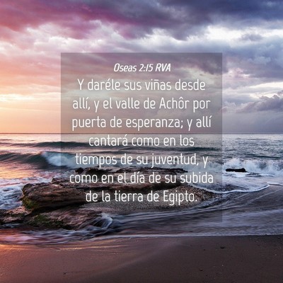 Picture 04 - Oseas 2:15 RVA - Y daréle sus viñas desde allí, y el valle de - Bible Verse Picture