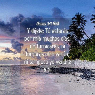 Picture 04 - Oseas 3:3 RVA - Y díjele: Tú estarás por mía muchos días: no - Bible Verse Picture