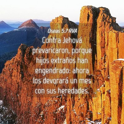 Picture 04 - Oseas 5:7 RVA - Contra Jehová prevaricaron, porque hijos - Bible Verse Picture