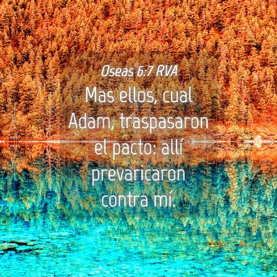 Picture 04 - Oseas 6:7 RVA - Mas ellos, cual Adam, traspasaron el pacto: allí - Bible Verse Picture