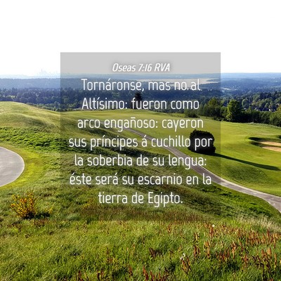 Picture 04 - Oseas 7:16 RVA - Tornáronse, mas no al Altísimo: fueron como - Bible Verse Picture