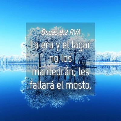 Picture 04 - Oseas 9:2 RVA - La era y el lagar no los mantedrán; les fallará - Bible Verse Picture