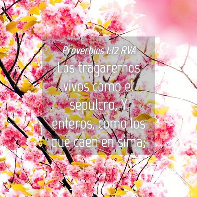 Picture 04 - Proverbios 1:12 RVA - Los tragaremos vivos como el sepulcro, Y enteros, - Bible Verse Picture