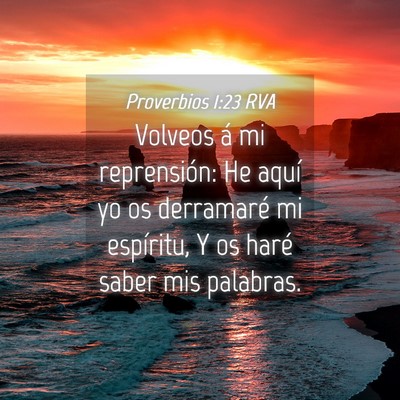 Picture 04 - Proverbios 1:23 RVA - Volveos á mi reprensión: He aquí yo os - Bible Verse Picture