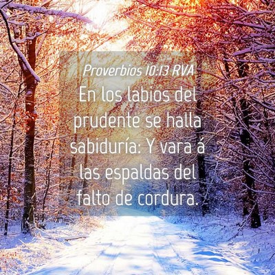 Picture 04 - Proverbios 10:13 RVA - En los labios del prudente se halla sabiduría: Y - Bible Verse Picture