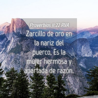 Picture 04 - Proverbios 11:22 RVA - Zarcillo de oro en la nariz del puerco, Es la - Bible Verse Picture