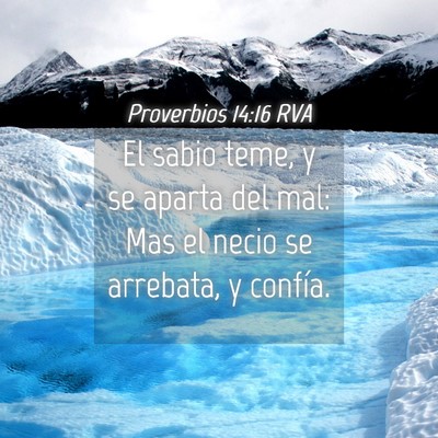 Picture 04 - Proverbios 14:16 RVA - El sabio teme, y se aparta del mal: Mas el necio - Bible Verse Picture