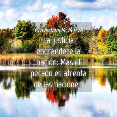 Picture 04 - Proverbios 14:34 RVA - La justicia engrandece la nación: Mas el pecado - Bible Verse Picture