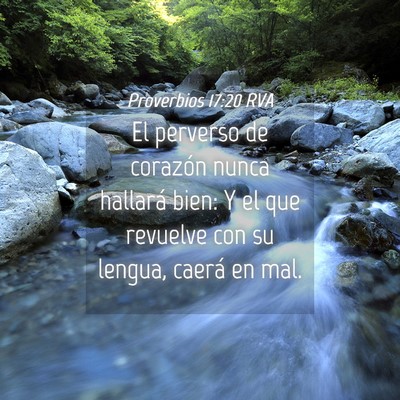 Picture 04 - Proverbios 17:20 RVA - El perverso de corazón nunca hallará bien: Y el - Bible Verse Picture