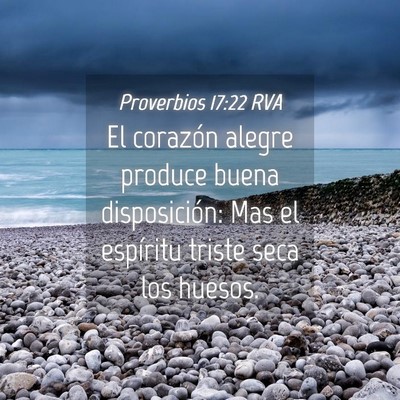 Picture 04 - Proverbios 17:22 RVA - El corazón alegre produce buena disposición: - Bible Verse Picture