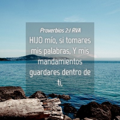 Picture 04 - Proverbios 2:1 RVA - HIJO mío, si tomares mis palabras, Y mis - Bible Verse Picture