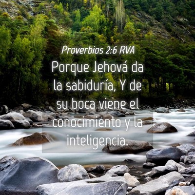Picture 04 - Proverbios 2:6 RVA - Porque Jehová da la sabiduría, Y de su boca - Bible Verse Picture