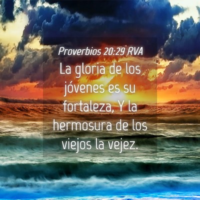 Picture 04 - Proverbios 20:29 RVA - La gloria de los jóvenes es su fortaleza, Y la - Bible Verse Picture