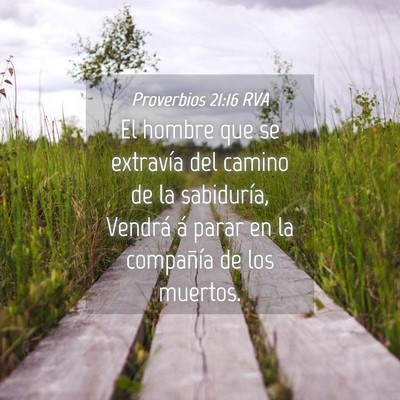 Picture 04 - Proverbios 21:16 RVA - El hombre que se extravía del camino de la - Bible Verse Picture