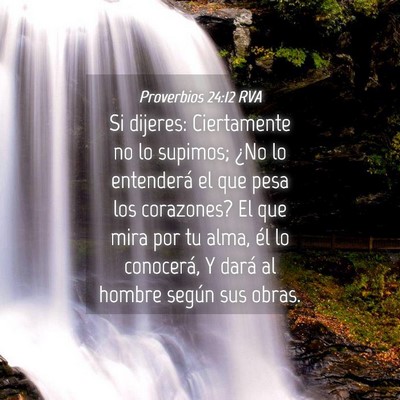 Picture 04 - Proverbios 24:12 RVA - Si dijeres: Ciertamente no lo supimos; ¿No lo - Bible Verse Picture
