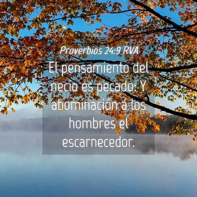 Picture 04 - Proverbios 24:9 RVA - El pensamiento del necio es pecado: Y - Bible Verse Picture