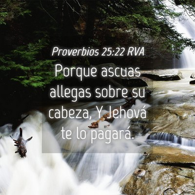 Picture 04 - Proverbios 25:22 RVA - Porque ascuas allegas sobre su cabeza, Y Jehová - Bible Verse Picture