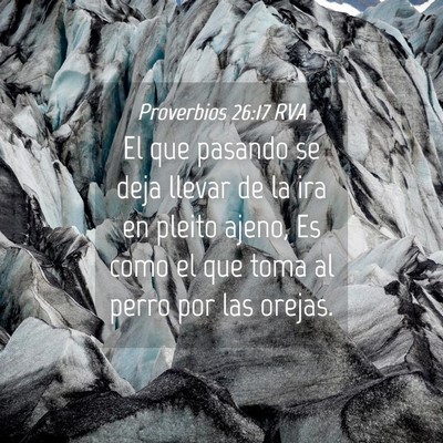 Picture 04 - Proverbios 26:17 RVA - El que pasando se deja llevar de la ira en pleito - Bible Verse Picture