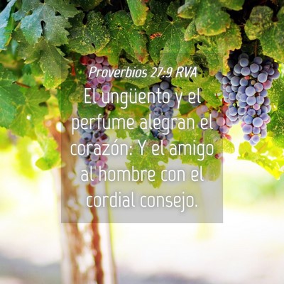 Picture 04 - Proverbios 27:9 RVA - El ungüento y el perfume alegran el corazón: Y - Bible Verse Picture
