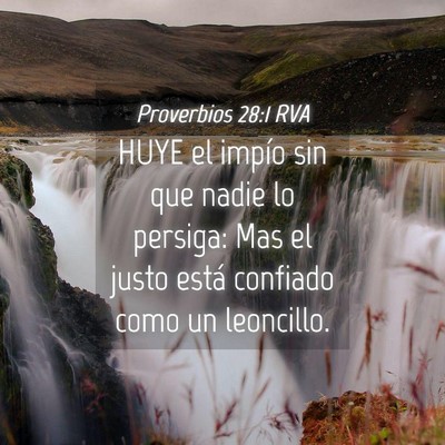 Picture 04 - Proverbios 28:1 RVA - HUYE el impío sin que nadie lo persiga: Mas el - Bible Verse Picture
