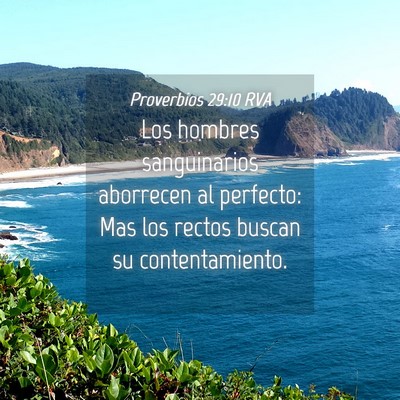 Picture 04 - Proverbios 29:10 RVA - Los hombres sanguinarios aborrecen al perfecto: - Bible Verse Picture