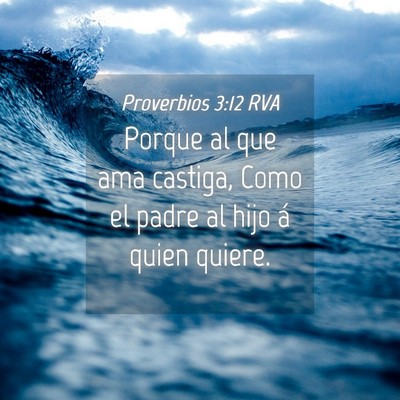 Picture 04 - Proverbios 3:12 RVA - Porque al que ama castiga, Como el padre al hijo - Bible Verse Picture