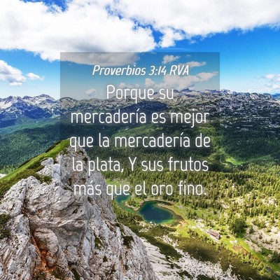 Picture 04 - Proverbios 3:14 RVA - Porque su mercadería es mejor que la mercadería - Bible Verse Picture