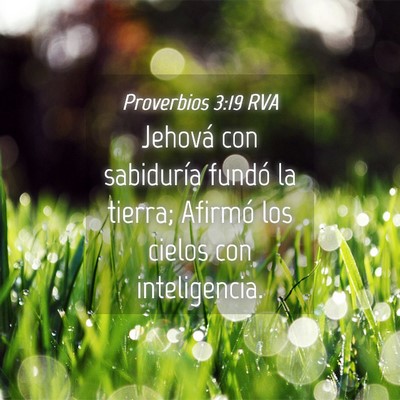 Picture 04 - Proverbios 3:19 RVA - Jehová con sabiduría fundó la tierra; Afirmó - Bible Verse Picture
