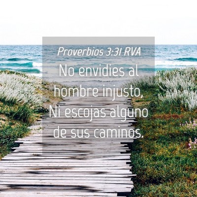Picture 04 - Proverbios 3:31 RVA - No envidies al hombre injusto, Ni escojas alguno - Bible Verse Picture
