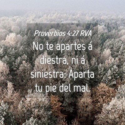 Picture 04 - Proverbios 4:27 RVA - No te apartes á diestra, ni á siniestra: Aparta - Bible Verse Picture