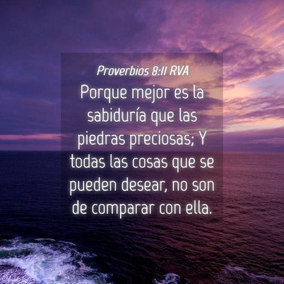Picture 04 - Proverbios 8:11 RVA - Porque mejor es la sabiduría que las piedras - Bible Verse Picture