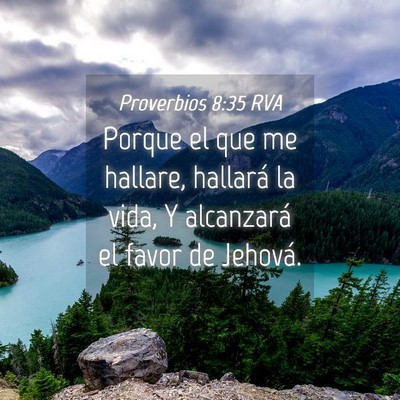 Picture 04 - Proverbios 8:35 RVA - Porque el que me hallare, hallará la vida, Y - Bible Verse Picture