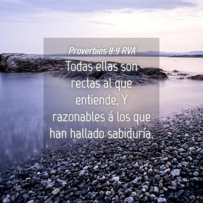 Picture 04 - Proverbios 8:9 RVA - Todas ellas son rectas al que entiende, Y - Bible Verse Picture
