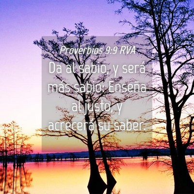 Picture 04 - Proverbios 9:9 RVA - Da al sabio, y será más sabio: Enseña al - Bible Verse Picture