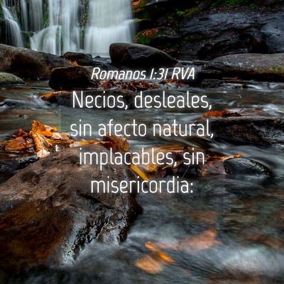 Picture 04 - Romanos 1:31 RVA - Necios, desleales, sin afecto natural, - Bible Verse Picture