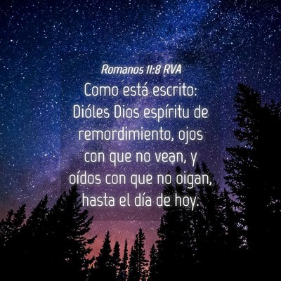 Picture 04 - Romanos 11:8 RVA - Como está escrito: Dióles Dios espíritu de - Bible Verse Picture