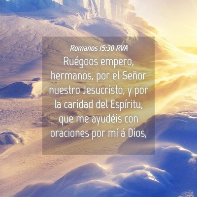 Picture 04 - Romanos 15:30 RVA - Ruégoos empero, hermanos, por el Señor nuestro - Bible Verse Picture