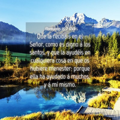 Picture 04 - Romanos 16:2 RVA - Que la recibáis en el Señor, como es digno á - Bible Verse Picture