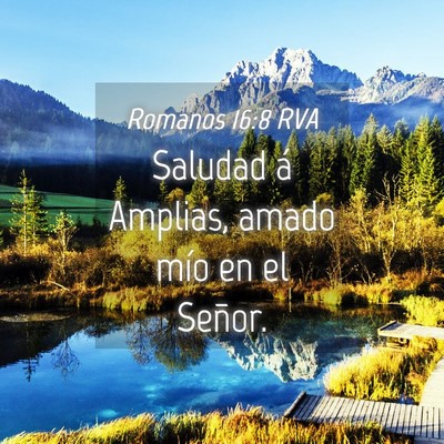 Picture 04 - Romanos 16:8 RVA - Saludad á Amplias, amado mío en el - Bible Verse Picture