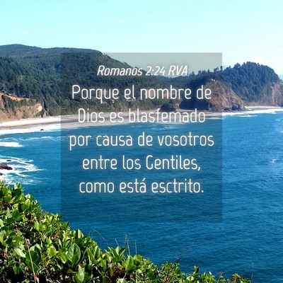 Picture 04 - Romanos 2:24 RVA - Porque el nombre de Dios es blasfemado por causa - Bible Verse Picture