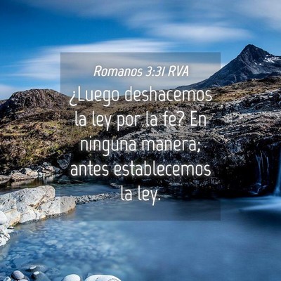 Picture 04 - Romanos 3:31 RVA - ¿Luego deshacemos la ley por la fe? En ninguna - Bible Verse Picture