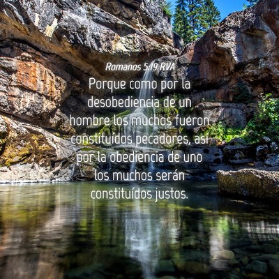 Picture 04 - Romanos 5:19 RVA - Porque como por la desobediencia de un hombre los - Bible Verse Picture