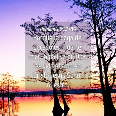 Picture 04 - Romanos 6:23 RVA - Porque la paga del pecado es muerte: mas la - Bible Verse Picture