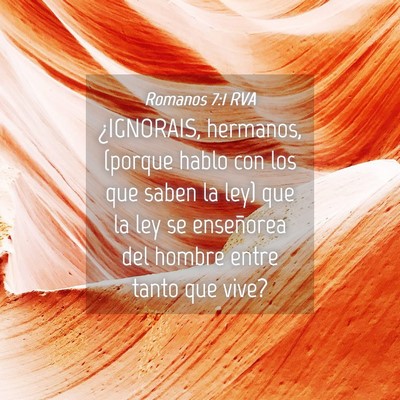 Picture 04 - Romanos 7:1 RVA - ¿IGNORAIS, hermanos, (porque hablo con los que - Bible Verse Picture