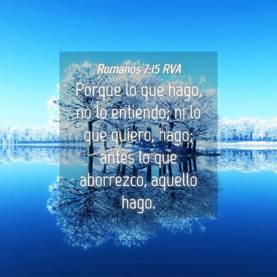 Picture 04 - Romanos 7:15 RVA - Porque lo que hago, no lo entiendo; ni lo que - Bible Verse Picture